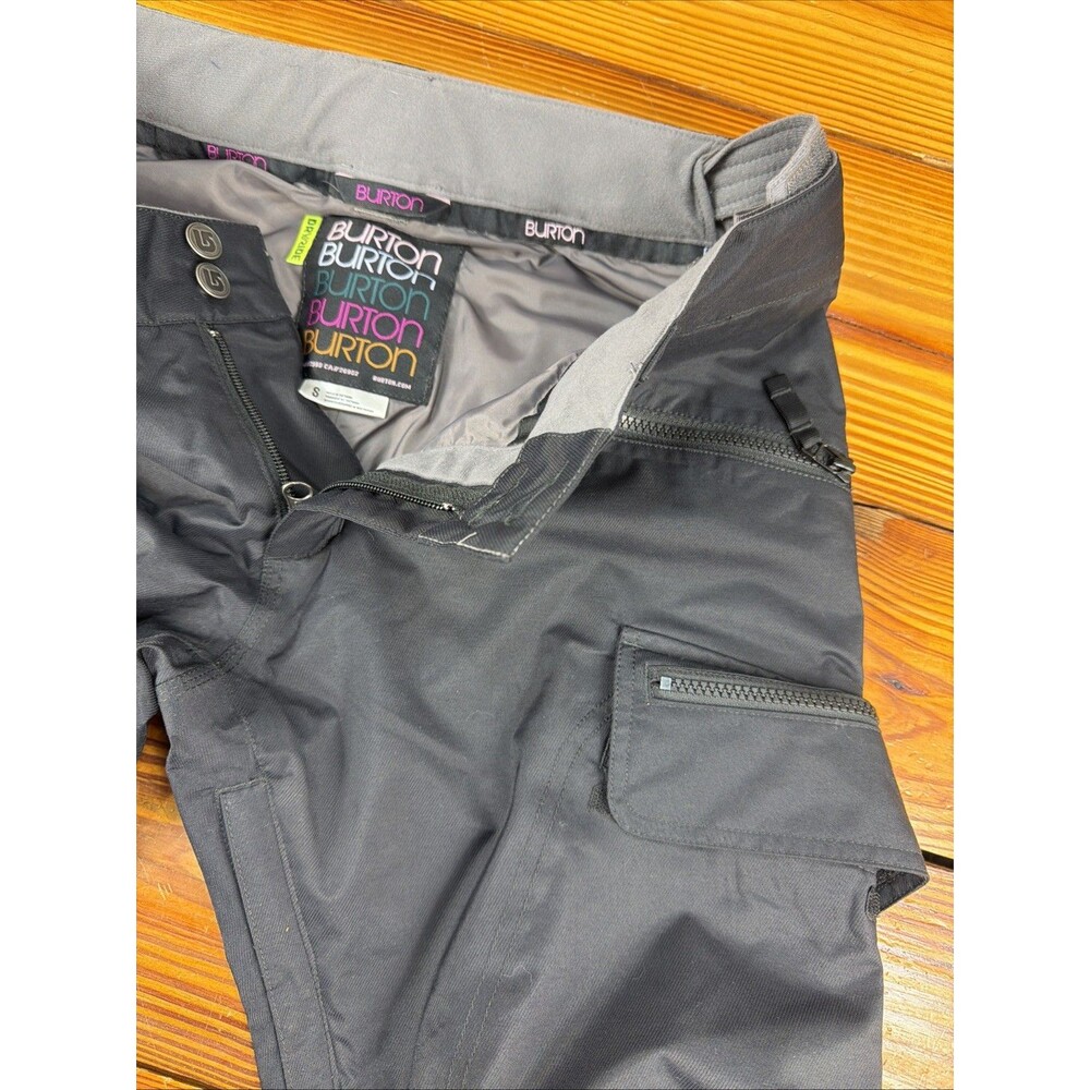 Burton Cargo Pants Women Small Black DRYRIDE Vented Lined Waterproof Perfect!